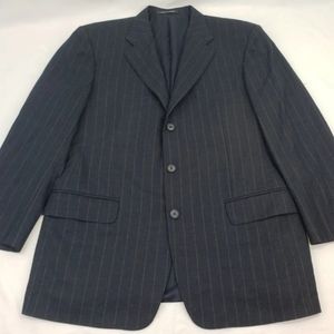 ERMENEGILDO ZEGNA Ultimo Striped Wool Cashmere BLAZER Sport Coat Sz 42 US 52 EU